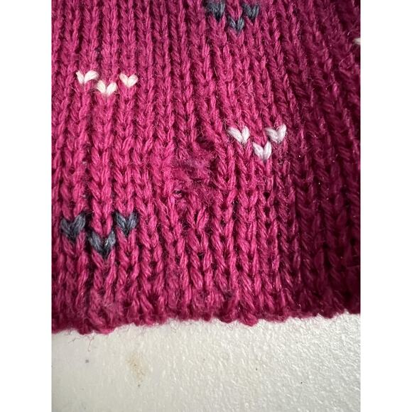 Vintage Wigwam Hat Beanie Pink Wool Knit Made USA Winter Ski Womens 80s USA - Picture 11 of 12